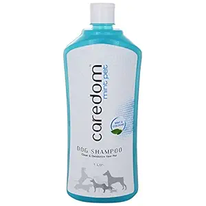 Caredom Mint Pet Cool Dog Shampoo with Mint & Cologne Extracts for Clean & Deodorize Your Pet (1 LTR)