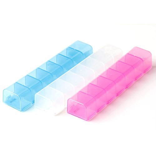 SODIAL(R) 1 Stueck 7 Tage Woechentlich Box Organizer Case Faecher Medizin Vitamin Lagerung Reisen - 3