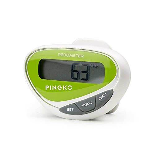 PINGKO podómetro Fitness Caminar Contador Pantalla LCD Paso Distancia Contador de calorías Fitness Tracker-Verde