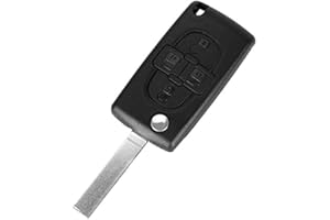 PHONILLICO Coque Clé pour Peugeot 807 1007 Citroen C8 Fiat Ulysse-4 Boutons-Modèle sans Emplacement Pile-Télécommande Plip