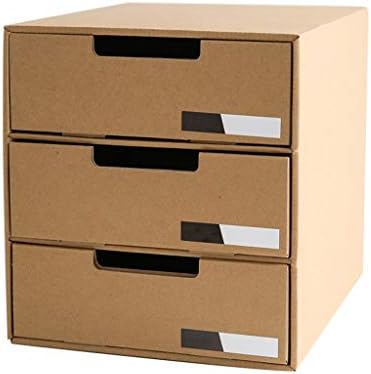 HUXIUPING Storage Box Paper Desktop Drawer Desk Storage Creative File Finishing Box (Capacity : Horizontal strip stickers)