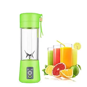 FOKRIM 6 Blades Personal Size Electric USB 400ml Fruit Mixer Machine for Home and Travel (Multicolor)