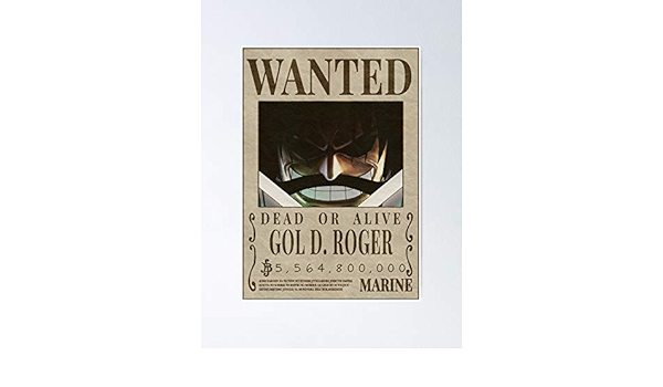 Guyfam Wanted Gol D Roger Gol D Roger Bounty Poster Best Gift For Your Parent And Peoples Decorate Room No Frame Board 11 7 X 16 5 297 419 Mm Amazon De Kuche Haushalt