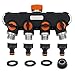 Produktbild Ouneed - 4-Wege-Verteiler, Garten Schlauch Rohr Splitter Wasserdurchfluss regulier und absperrbar, optimaler Wasserhahn Verteiler inklusive 4 x Hahnstück und 3 x Gummi-Unterlegscheiben