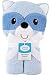 Baby Bucket Animal Face Hooded Woven Baby Towel (Light Blue) RS.825.00