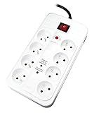 Security Pro - Parafoudre 8 prises + inter Security Pro TV F/F 9,52mm + Tel RJ11