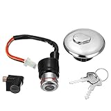 Casavidas Motorcycle Fuel Tankdeckel Ignition Switch 2 Tasten Front Lock Set für GN-125