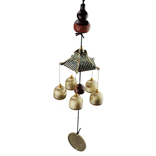 Preisvergleich Produktbild Klangspiel Klangröhren Windspiel Schöne Deko Metallic Mobile Kürbisflasche Länge 46cm