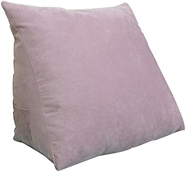 Fine Bed Sofa Cushions, Bean Sand Color Corduroy, Multi-functional Three-dimensional Triangular Waist Back Pillow A++ ( Size : 60cm )