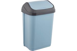 keeeper Cestino con Coperchio Basculante, 10 l, 25,5 x 19 x 38 cm, Swantje, Blu (Nordic Blue)