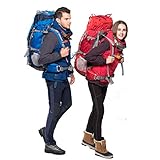 Mountaintop 80L Outdoor Wanderrucksack Trekkingrucksack Reiserucksack mit Regenhülle, 83 x 36 x 25cm - 2