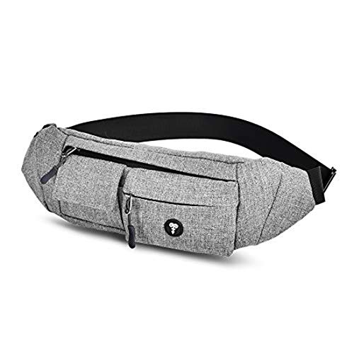 Sheng Xuan Riñonera Running Cinturón Riñonera Deportiva, Impermeable Bolso Running Bolso Cintura Hombre Mujer Correa Ajustable para Al Aire Libre Fitness Senderismo, Ciclismo, Jogging, Caminar(Gris)