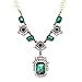 Produktbild XZZZBXL Damenhalskette Design Fashion Schmuck Grünes Glas Anhänger Imitation Pearl Erklärung Halsketten & Anhänger