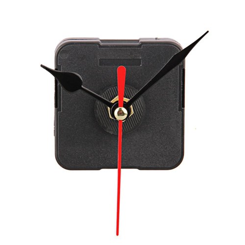 Uhrwerk mit 3 Zeigersätzen 3 Zeiger schwarz + rot DIY NEU