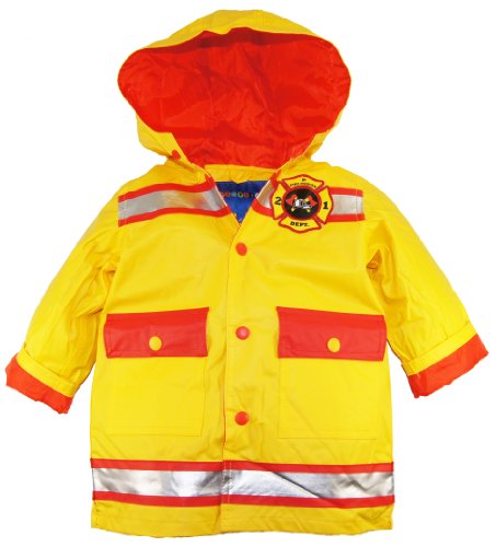 Wippette Baby Boys Inafnt Hooded Fireman Raincoat Jacket, Gold, 12 Months