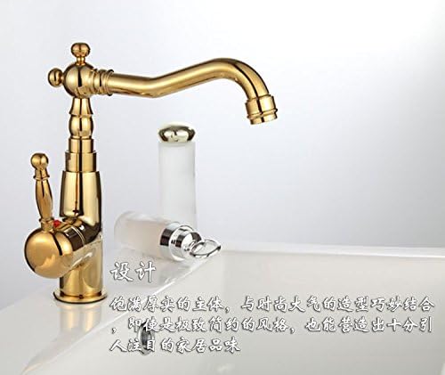 HHY- Golden copper kitchen hot and cold faucet