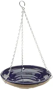 Gardman BA01111 Glazed Bird Bath - Blue 11