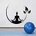 Produktbild WWYJN Yoga Buddhism Zen Wall Decal Bedroom Removable Wall Sticker Decoration Black M 30cm X 37cm