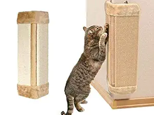 ROYALE CAT Pet Kitten Corner Sisal Wall Scratcher Cats Hanging Cat Scratching Post Board- Color May Vary