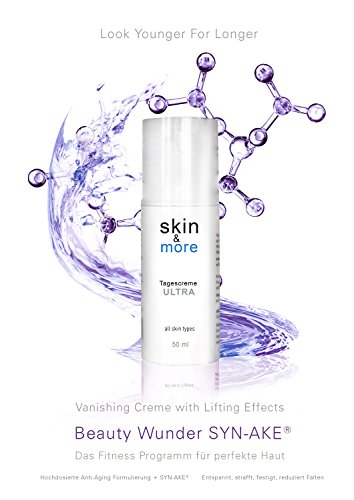 Hyaluron-Säure Creme Tagespflege mit Syn-Ake Komplex – Skin&More Proseries Multi-Effekt Ultra (50 ml): Tages-Creme mit Hyaluron und Schlangengift Komplex (Snake Venom Syn-Ake) für die intensive Anti-Aging Gesichts-Pflege, Augen-Pflege und Haut-Pflege – Schlangen-Gift Creme - 2
