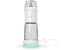 snoozi Set - Nachtflasche mit Flaschenwärmer (1 Flasche/Fütterung pro Nacht), Babyflasche für die Nacht