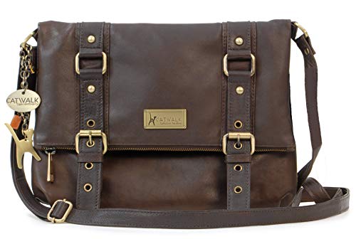 CATWALK COLLECTION - ABBEY ROAD - Bolso bandolera - Cuero - Marrón