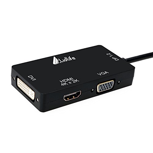 DisplayPort Adapter Lidlife M0401 Multifunktions DisplayPort 1.2 bis HDMI / DVI / VGA Kabel Adapter Konverter Unterstützung 4K Auflösung über HDMI und DVI - 2