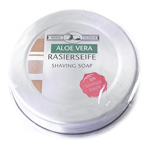 GOLDDACHS Shaving Soap, Aloe Vera, 60g, Aluminium Can