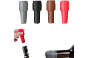 CLRZOL Tappo Riutilizzabile per Bottiglie di Vino Spumante, Tappi per Bottiglie di Vino, Tappo in Silicone per Bottiglie di Vino per Birra, Champagne, Prosecco, Uso Domestico (4 PCS)