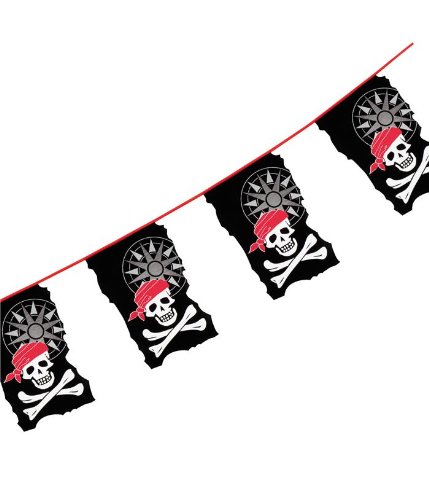Totenkopf-Wimpelgirlande
