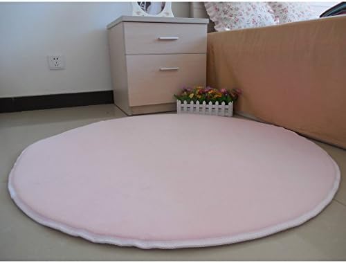 QIAO Carpet Rugs Coral round rug living room bedroom coffee table bed blanket carpet computer chair floor mat (Color : C, Size : 50cm)