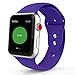 Produktbild Iyou für Apple Watch Armband 38mm/42mm, Weiches Silikon Ersatzarmband Classic Sportarmband für iWatch Apple Watch Series 3/2/1, Edition, Nike + (38MM S/M, Lila)