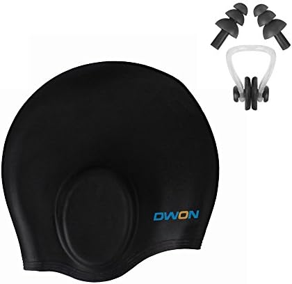 DWON Waterproof Swim Cap Silicone. Best Silicone Swim Caps for Women With Short Hair, Swimming Cap for Men &amp; Bathing Cap. Perfect Swimming Caps for Casual Use, Competition &amp; Training
