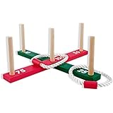 Guilty Gadgets GARDEN/OUTDOOR ROPE QUOITS & WOODEN PEGS THROWING GAME Family Pegs And Rope Hoopla Game