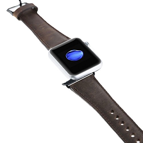 Solo Pelle Apple Watch Series 1 & 2 „Watch“ Leder Armband Uhrenband mit passendem Uhrenadapter Connector Erstatzband Strap - 4