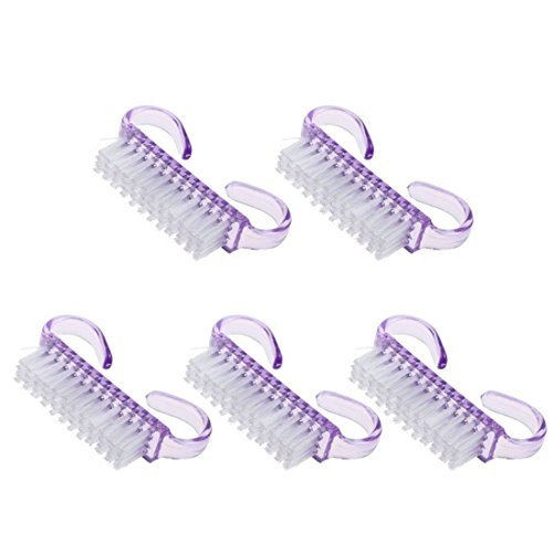 Oyedens 5 x Nail Art Dust Clean Brush Manicure Pedicure Tool (Purple)