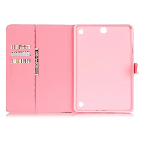 Samsung Galaxy Tab A 9.7 SM-T550 Hülle, DEENOR Bunt Malerei und Stilvoll Zeichnung Brieftasche Case Buch-Stil PU Leder Flip Protective Stand Tasche Schutzhülle Hülle für Samsung Galaxy Tab A 9.7 SM-T550. (Green Sea) - 8