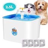 ★ 2.5L de gran capacidad: la gran capacidad de 2.5L para beber durante 40 días, por lo que puede sentirse libre para salir por mucho tiempo. Y puede satisfacer la necesidad de beber de diferentes mascotas pequeñas. Tamaño compacto pero capacidad máxima.