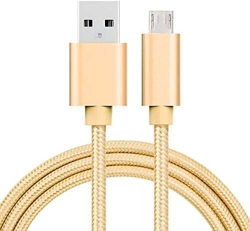 Micro USB 2.0 Cable MUNSTER V8 Nylon Braided Android Charger Cable 1M for Android Smartphones Samgung Galaxy Nexus HTC Sony Nokia Motorola LG Blackberry HP Xiaomi Kindle PS4 Controller Golden