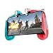 Produktbild Newseego PUBG Mobile Game Controller, [Upgrade] Empfindliches Ziel Mehrere Farbkombinationen Gaming Grip mit Gaming-Trigger für PUBG/Knives Out/Überlebensregeln für Android & IOS - Blau + Rot