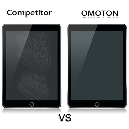 OMOTON Panzerglas Schutzfolie für das neu iPad 9,7 2017, iPad Pro 9.7 / iPad Air mit [2,5D abgerundete Kanten], [9H Härte], [kristallklar], [kratzfest] - 5