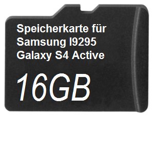Preisvergleich Produktbild 16GB Speicherkarte für Samsung I9295 Galaxy S4 Active