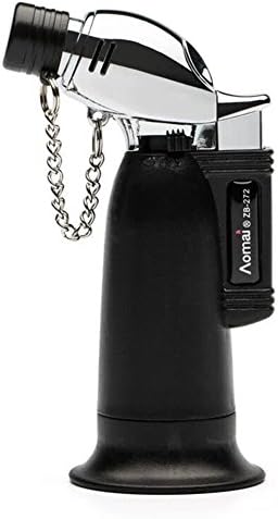 Culinary Torch Kitchen Butane Lighter - Chef Cooking Torch Refillable Adjustable Flame Lighter with Safety Lock for DIY, Creme, Brulee, BBQ and Baking, Butane Gas Not Included