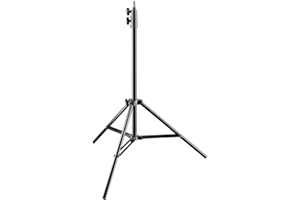 Walimex pro AIR 200 Lampenstativ höhenverstellbar bis 200 cm, Lichtstativ aus Aluminium mit Luftfederung, Blitzstativ bis 4,5 kg Traglast, Leuchtenstativ mit Tasche für Fotostudio und Outdoor