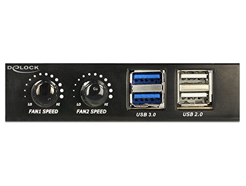 DELOCK Front Panel 8,89 cm, 3,5 Z 2x USB 3.0 schwarz (Pinheader) + LÃ¼ftersteuerung - 2