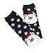 Produktbild SHOBDW Weihnachten Frauen Cartoon Fuchs Schneeflocke Drucken Casual Socken Cute Unisex Socken (Marine)
