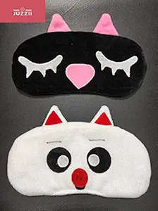 JUZZII Velvet Super Soft Blind Sleeping Cartoon Character Eye mask shade for Men Women Girls Boys Kids - (Pack of 2) Model.No.3-6