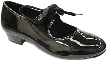 Dance Depot Patent Low Heel Tap Shoes Black 4