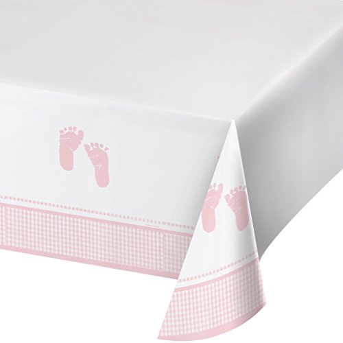 59-teiliges Dekoset * BABY GIRL * für eine Baby-Party // mit Tischdecke + Deko-Hänger + Girlande + Konfetti + Luftballons + Luftschlangen // Dekoration Shower Mädchen Nachwuchs Kind Eltern - 2