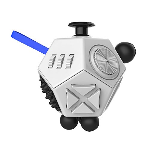Huayang| 12 Sides Magic Cube Toy for Stress and Anxiety Relief, Fidget Finger Toy for Anxiety/ADD/ADHD/Autism/Stress Reduce, Stress Relief Toys for Kids Adults, White